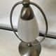 Lampe vintage en opaline et aluminium brossé