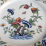 Polychrome plate Sarreguemines Rouen model