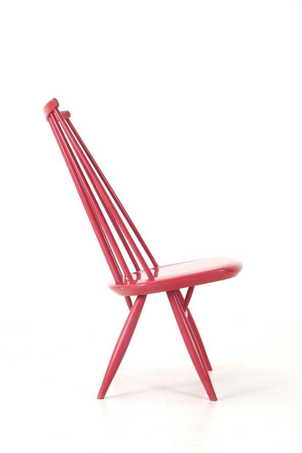 Asko / Ilmari Tapiovaara "Mademoiselle" spindle-back armchair / mid-century modern design / Finland / 1950s-60s