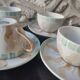 5 coffee cups and saucers Pillivuyt France