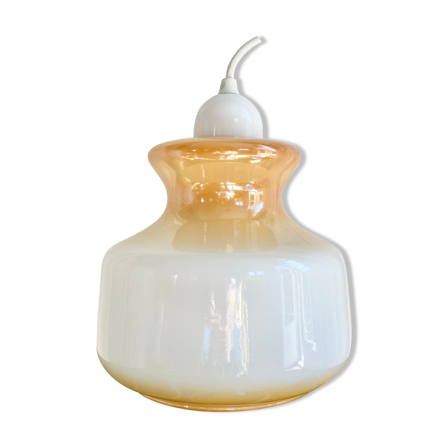 Suspension opaline années 70