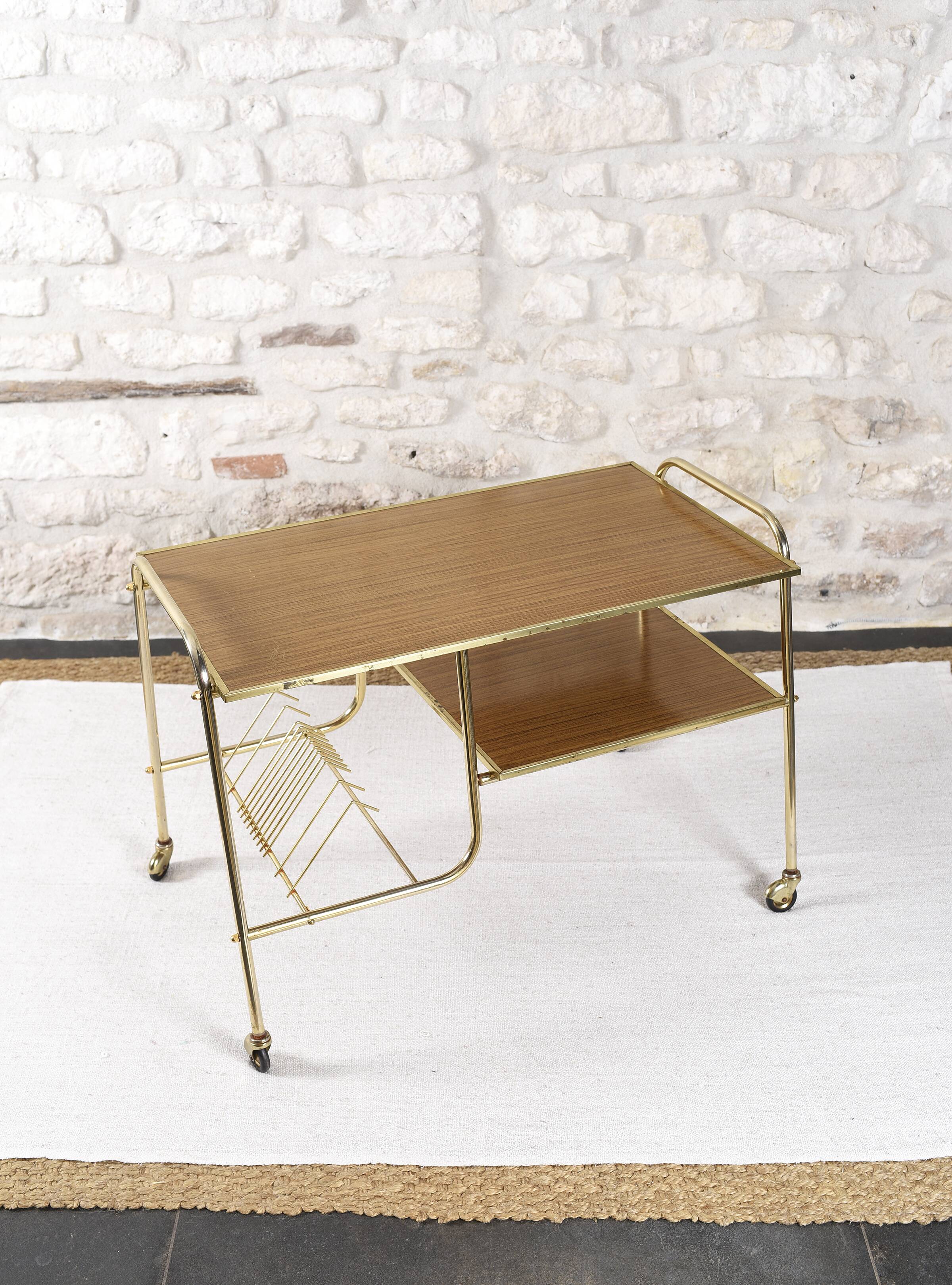 Vintage vinyl holder trolley
