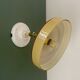 Vintage yellow opaline lampshade wall lamp