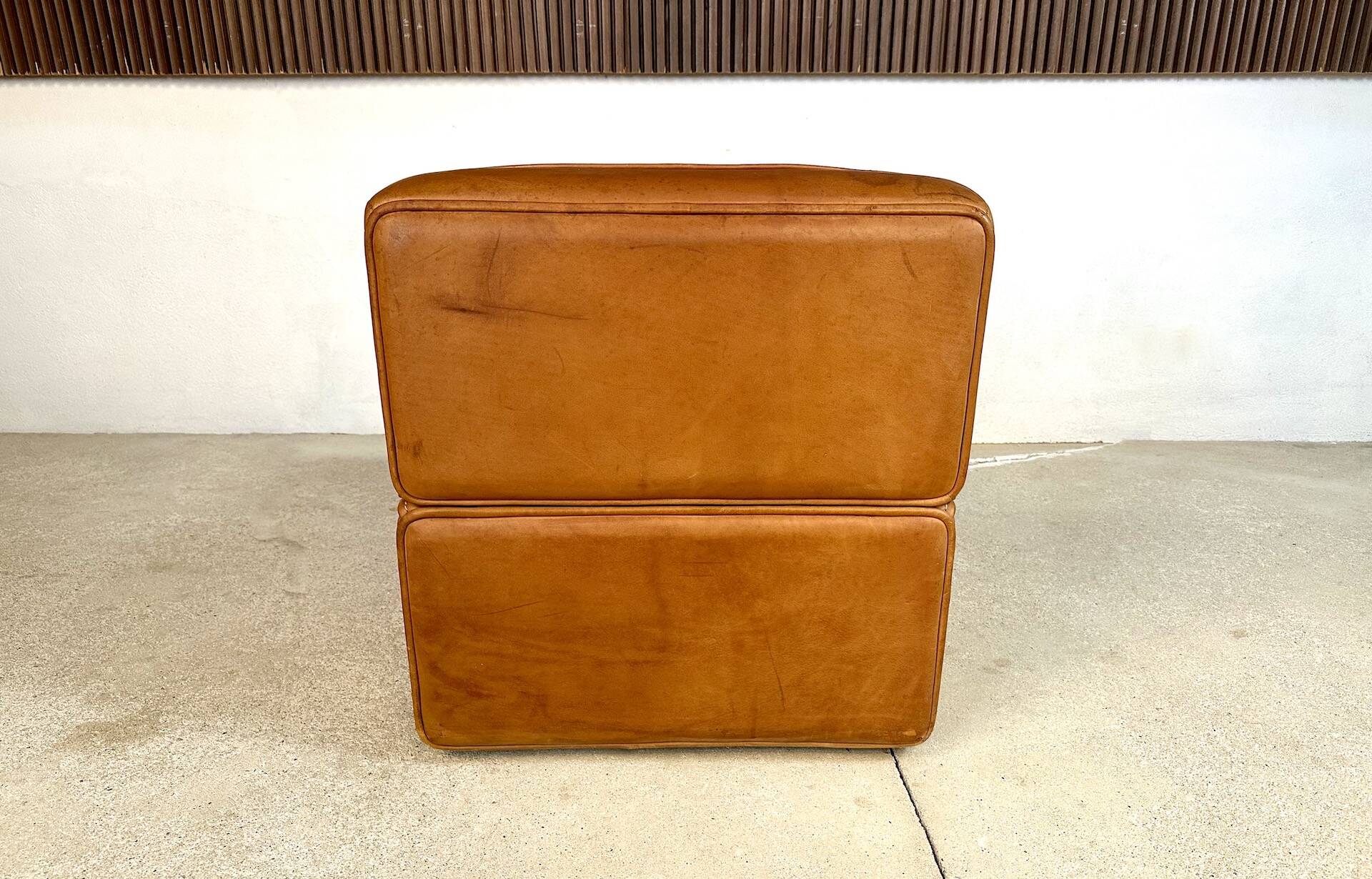 Brutalist Style DS-15 Leather Lounge Chair from De Sede, Switzerland 1970s