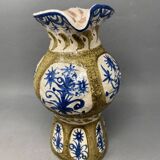 André L'Helguen for Keraluc, QUIMPER - Polychrome earthenware pitcher decorated with stylized flowers