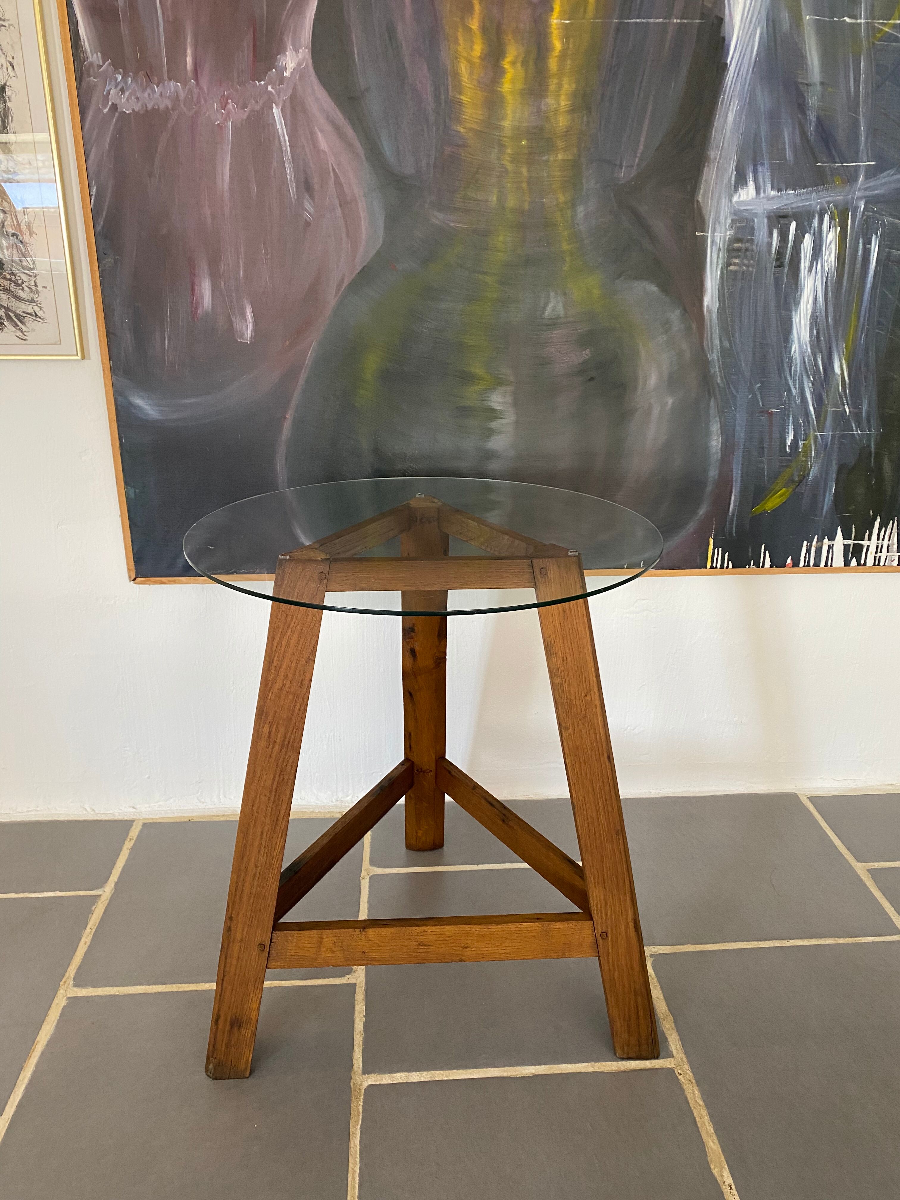 Vintage tripod wood table