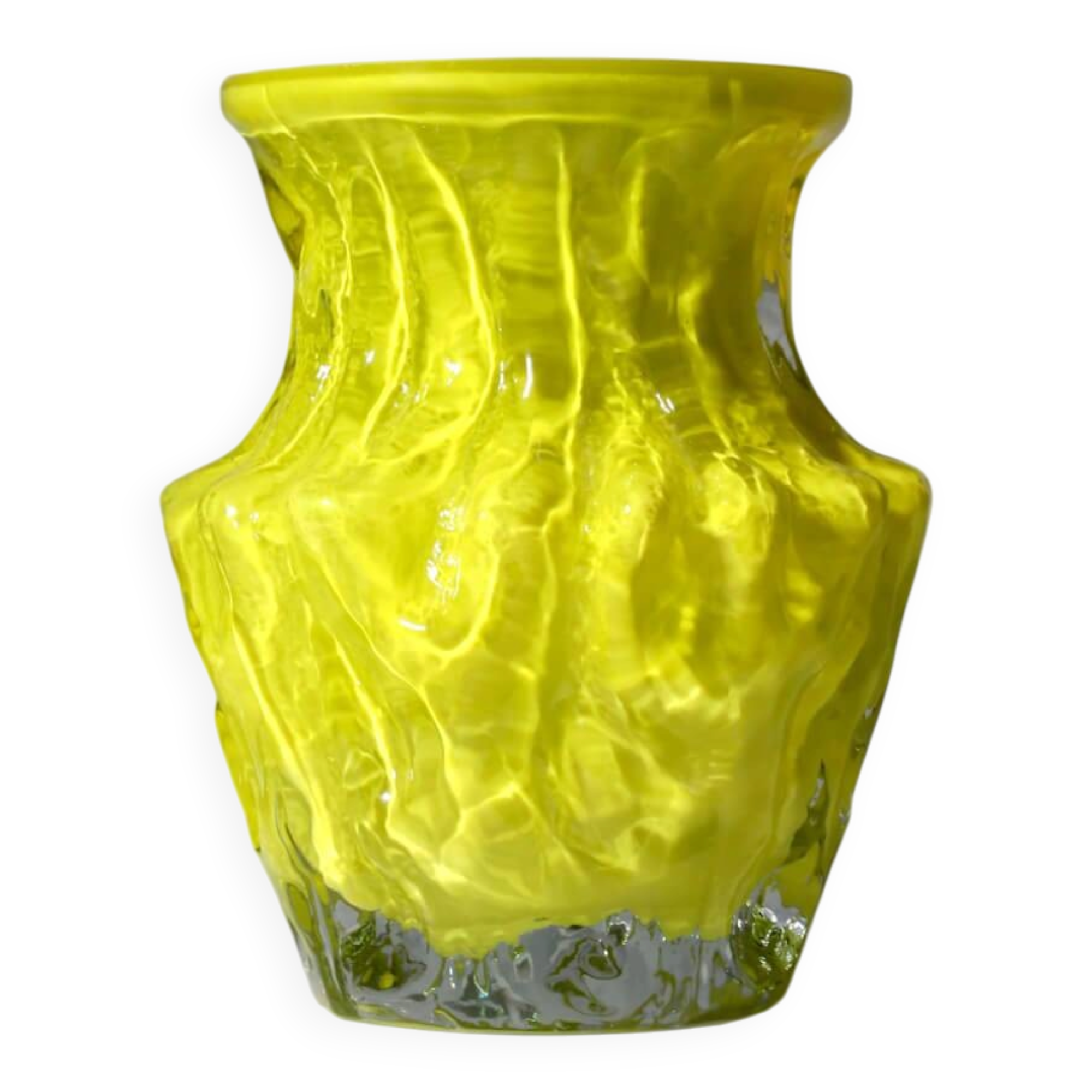 Vase en verre texturé Kurt Wokan Neon Bark