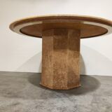 Round italian marble dining table 1970s