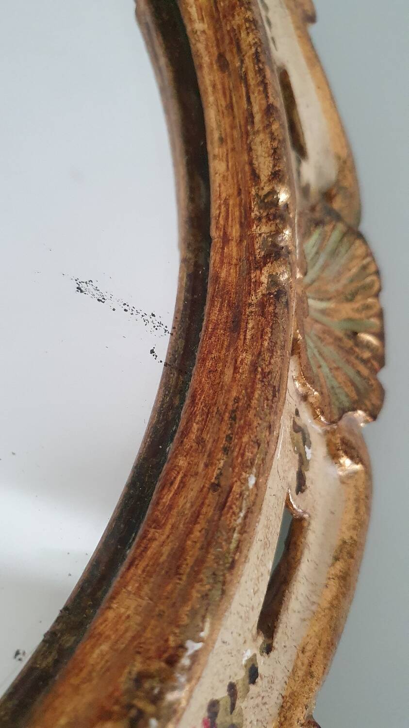 Miroir mercure en bois peint XIXème