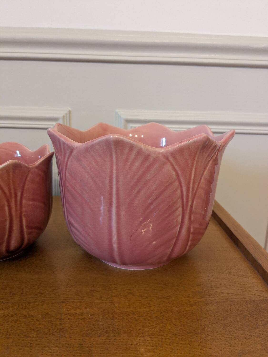 Set of three ceramic planters