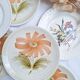 Assiettes à dessert avec fleurs St Amand et Galluis