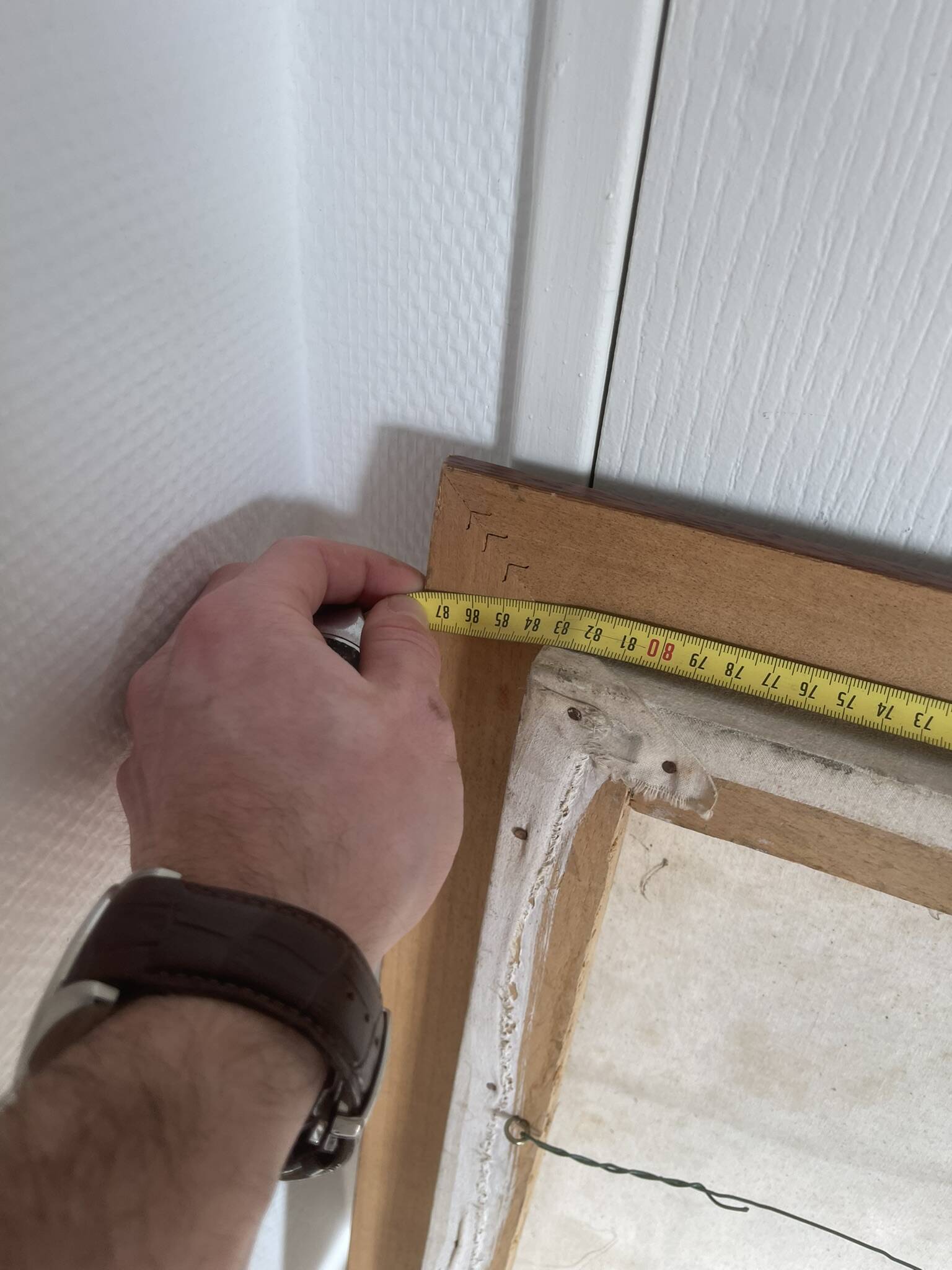 Old Oil Painting Canvas Manor Castle Holiday Home 87x62cm