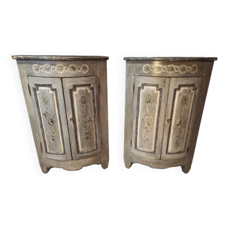 Large Pair of Painted Provencal Corners