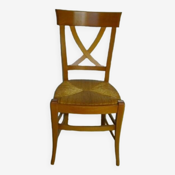 Chaise hêtre croisillon , chaise de travail