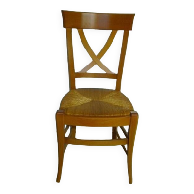 Chaise hêtre croisillon , chaise de travail