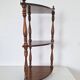 1970s wooden corner shelf