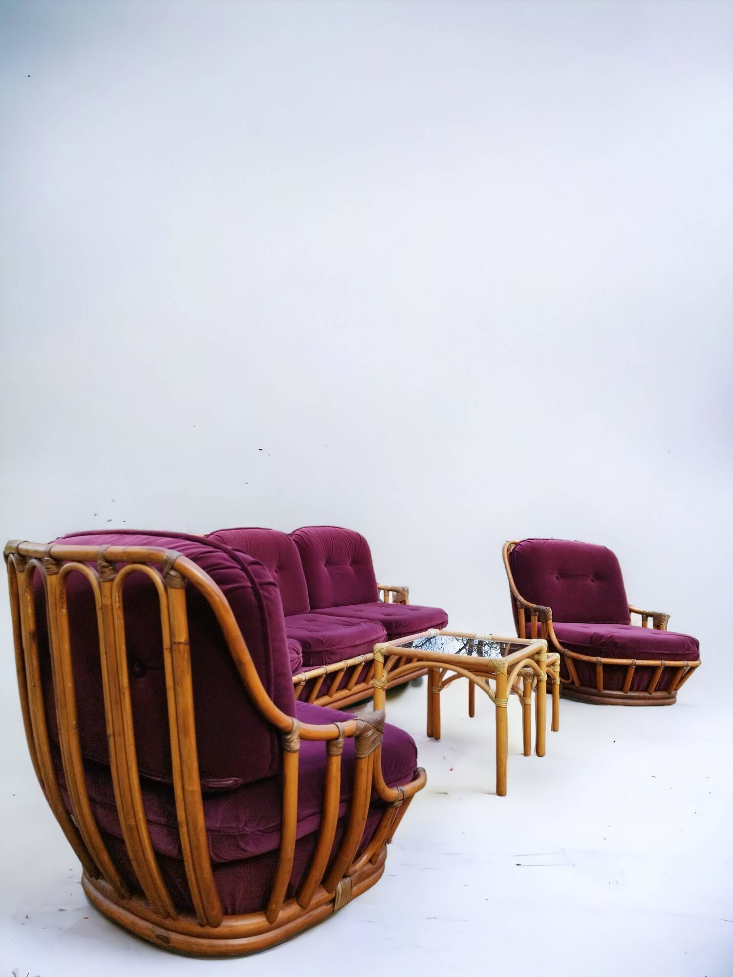 Salon Rotin Vintage Occasion