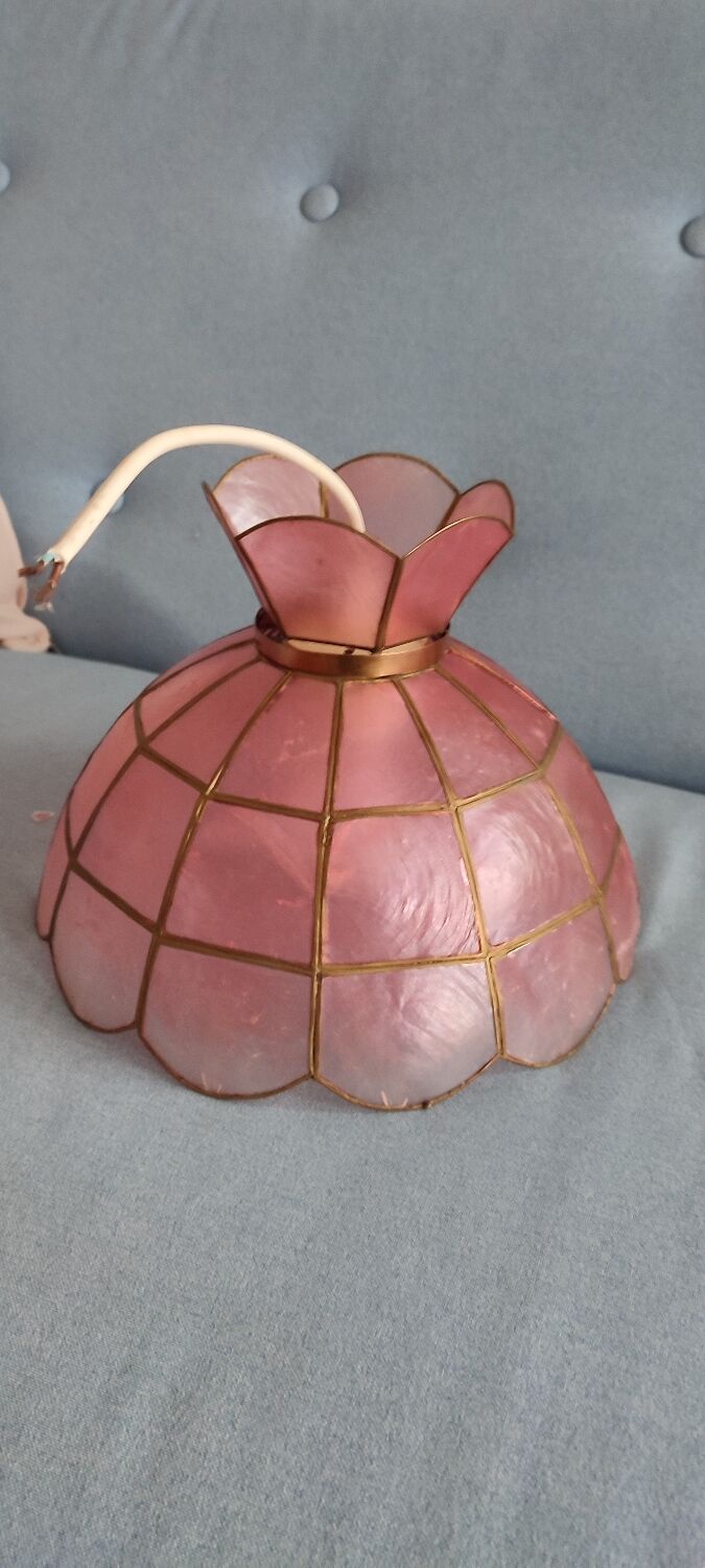 Pink mother-of-pearl chandelier