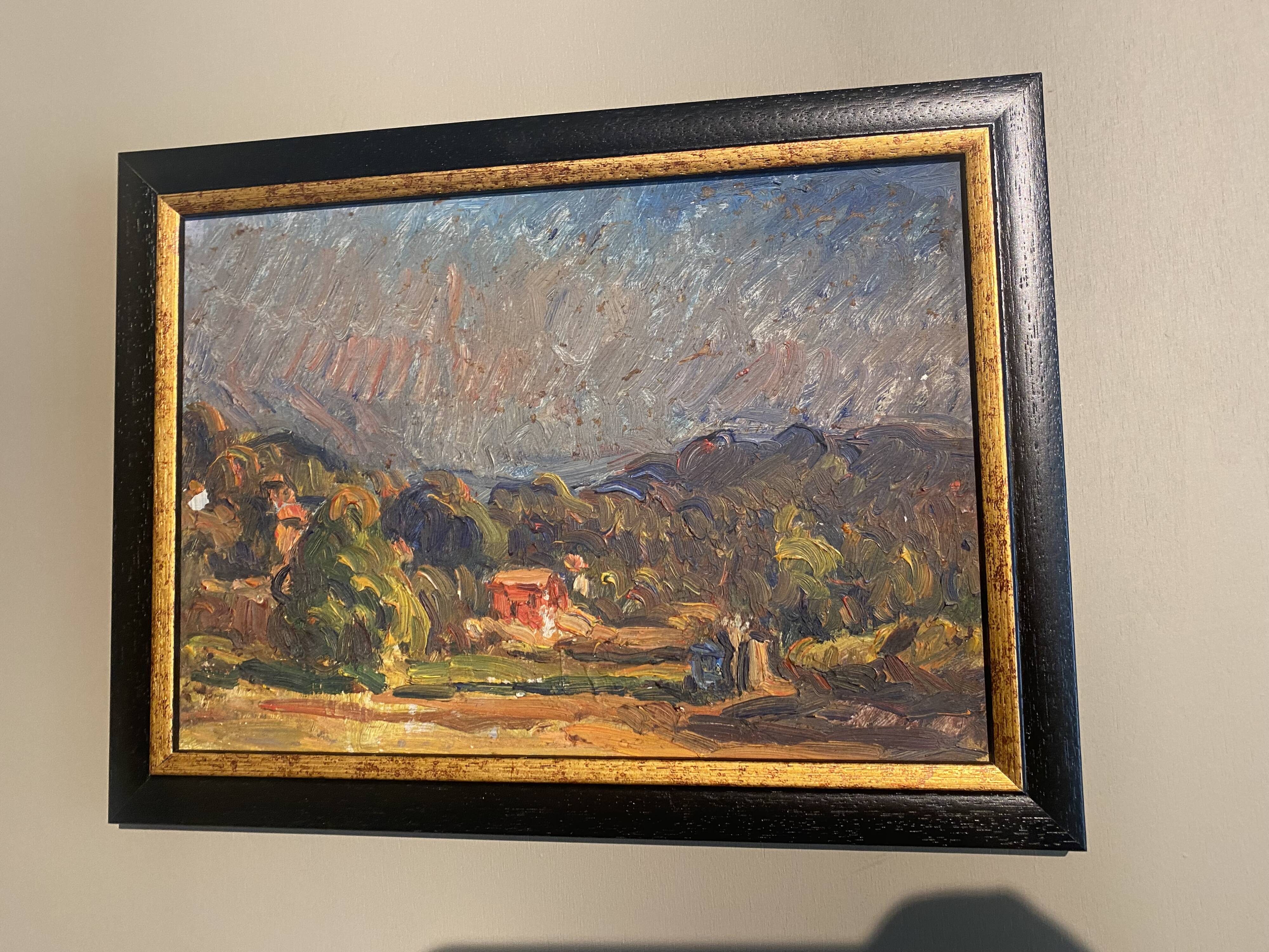 Provencal painter painting Devouassoux