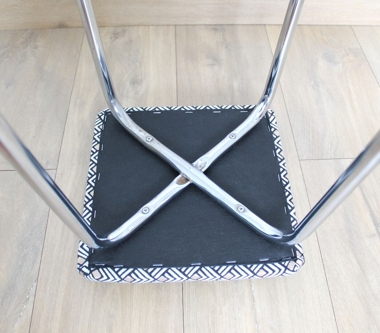 Vintage chrome foot stool