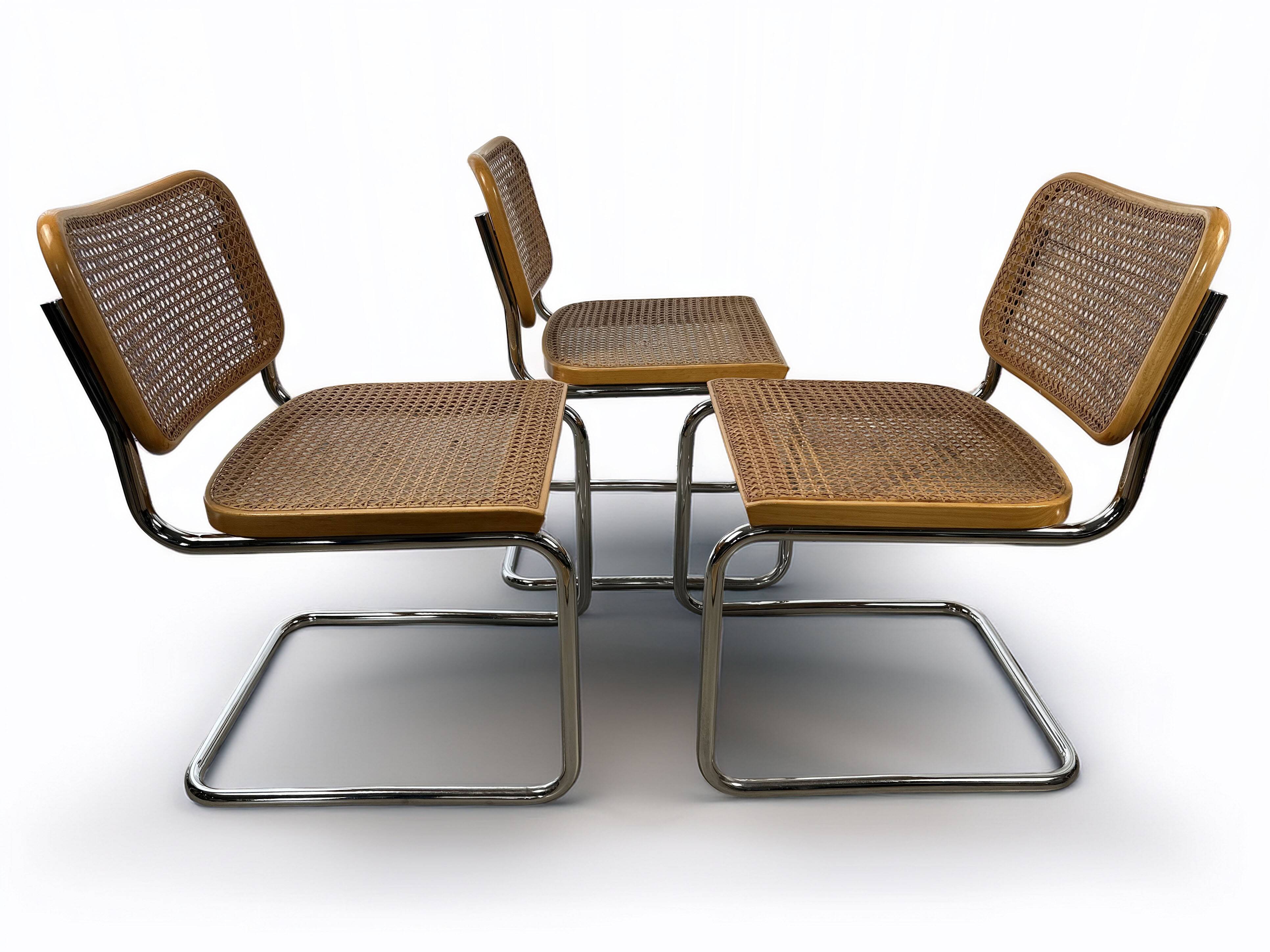 Ensemble de 6 chaises Cesca de Marcel Breuer pour Gavina, années 1960