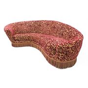 Mid-century Domus Italian Curved Sofa by Federico Munari 1950s
