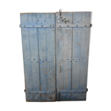 Pair of blue oak shutters