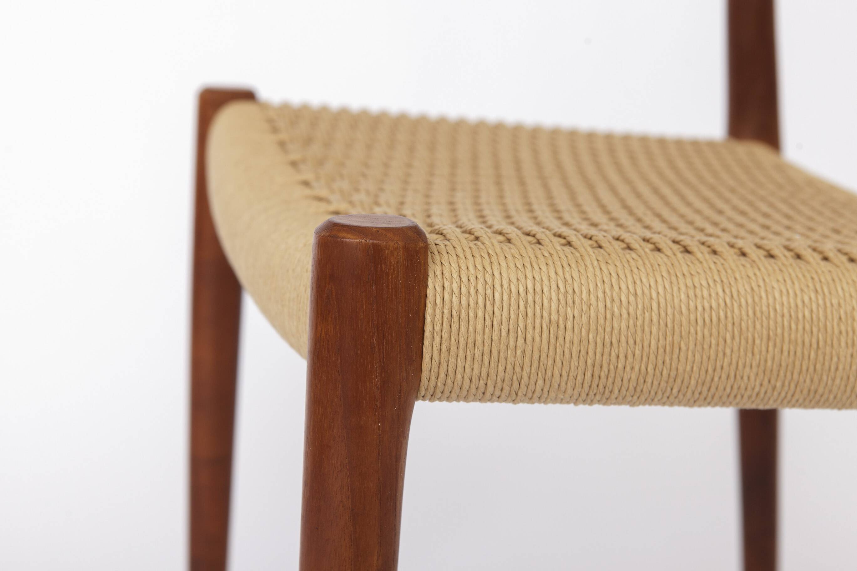 Niels Otto Møller Model 77 Chair – 1960s Teak & Danish Cord