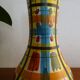 Vase Keraluc Quimper vintage 60's 70's with geometric decorations