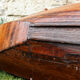 Ancient Picardy boat in solid wood