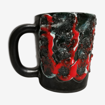 Mug vintage ceramic lava effect