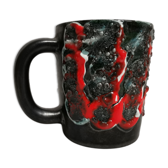 Mug vintage ceramic lava effect