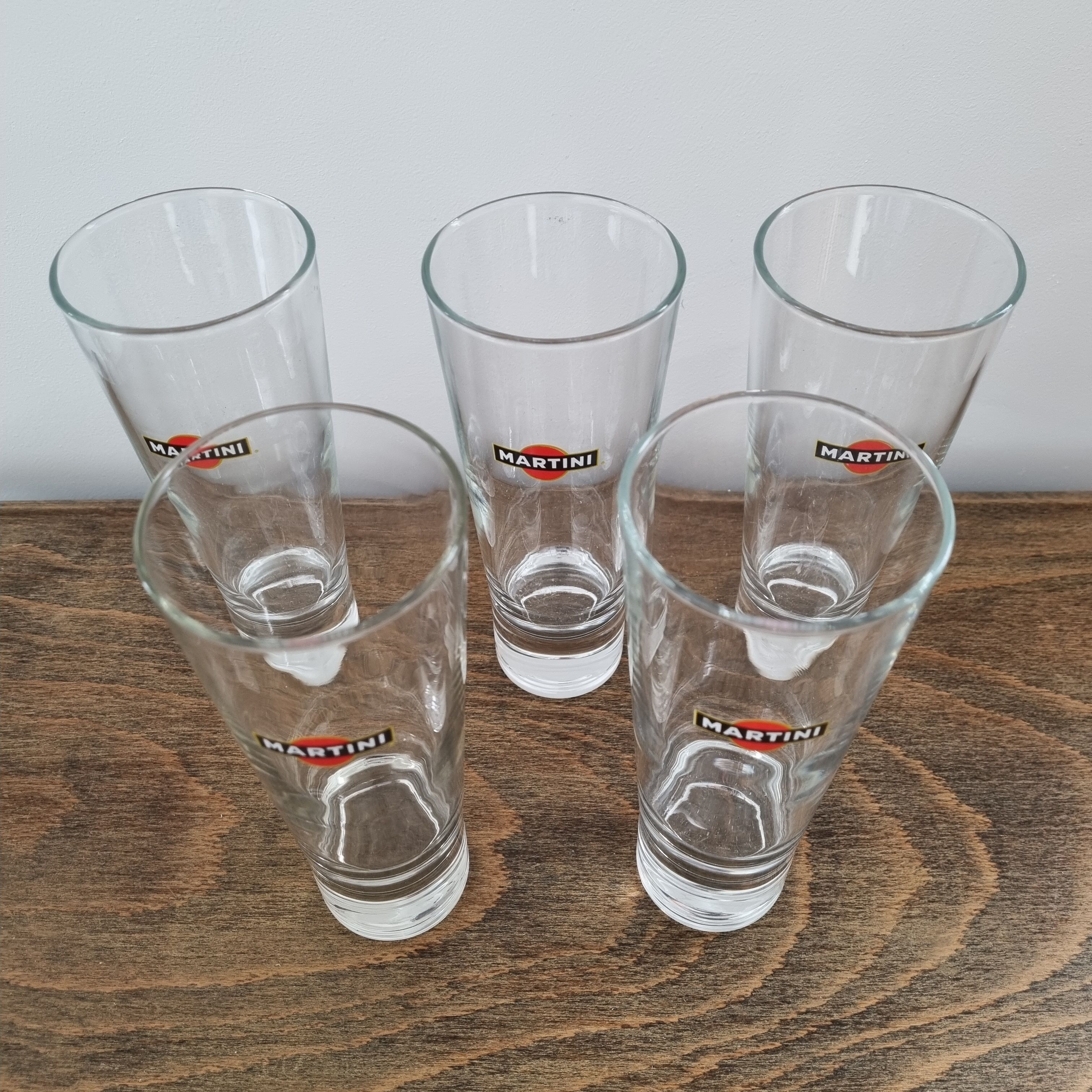 Set of 5 glasses Long Drink Martini vintage