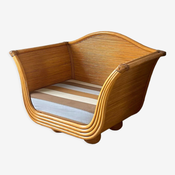 Maugrion armchair in rattan