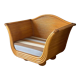 Maugrion armchair in rattan