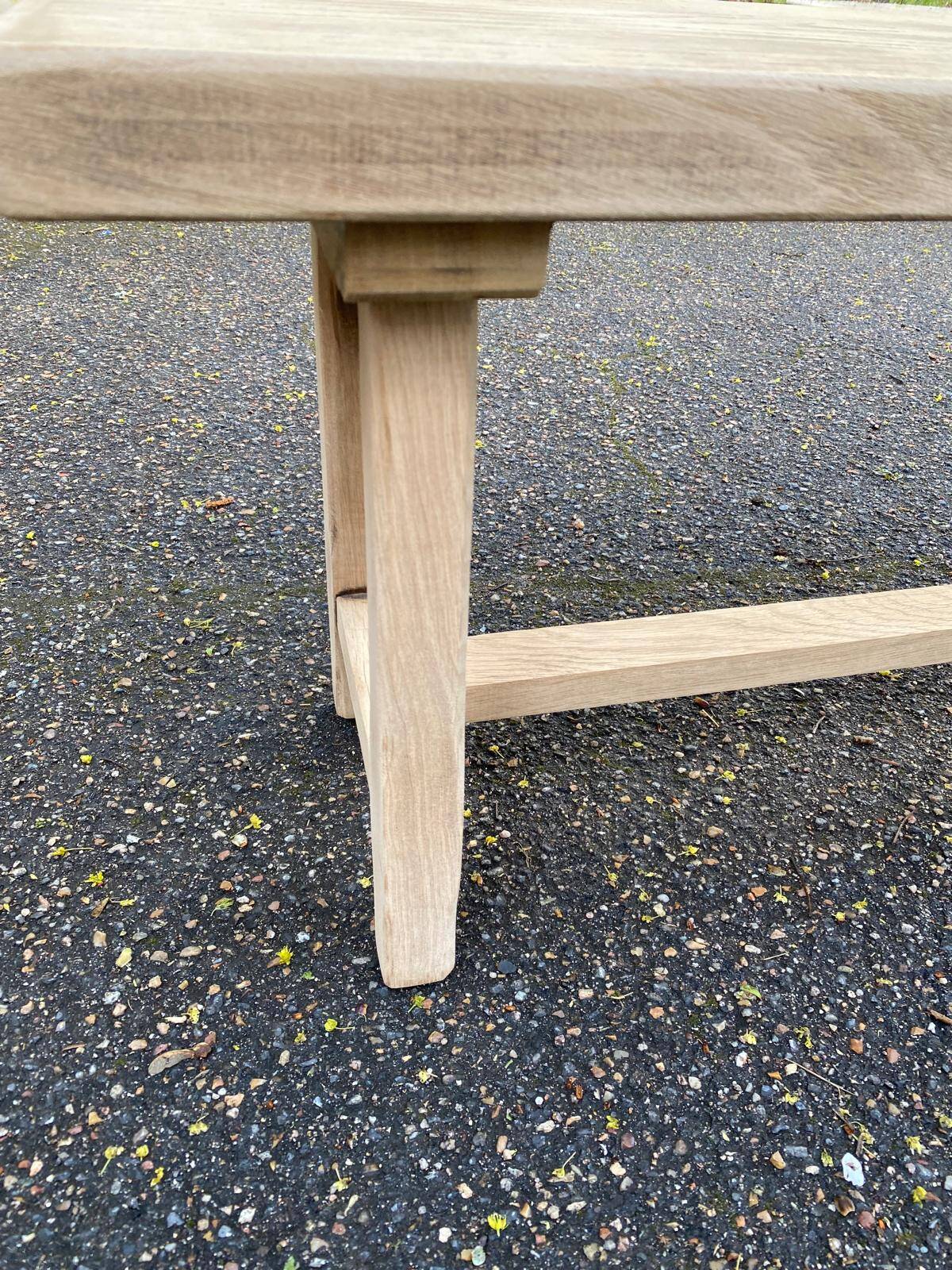 Renovated oak farm bench from the 20th century, 180cm.