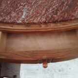 Art deco bedside table top marble door on the left