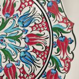 Empty pocket decorated with red and blue flowers