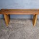 Old patinated solid wood bench 120cm