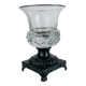 Crystal and silver-plated salt cellar