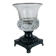 Crystal and silver-plated salt cellar