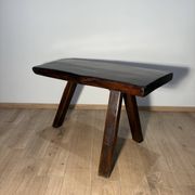 Brutalist table made of solid oak.