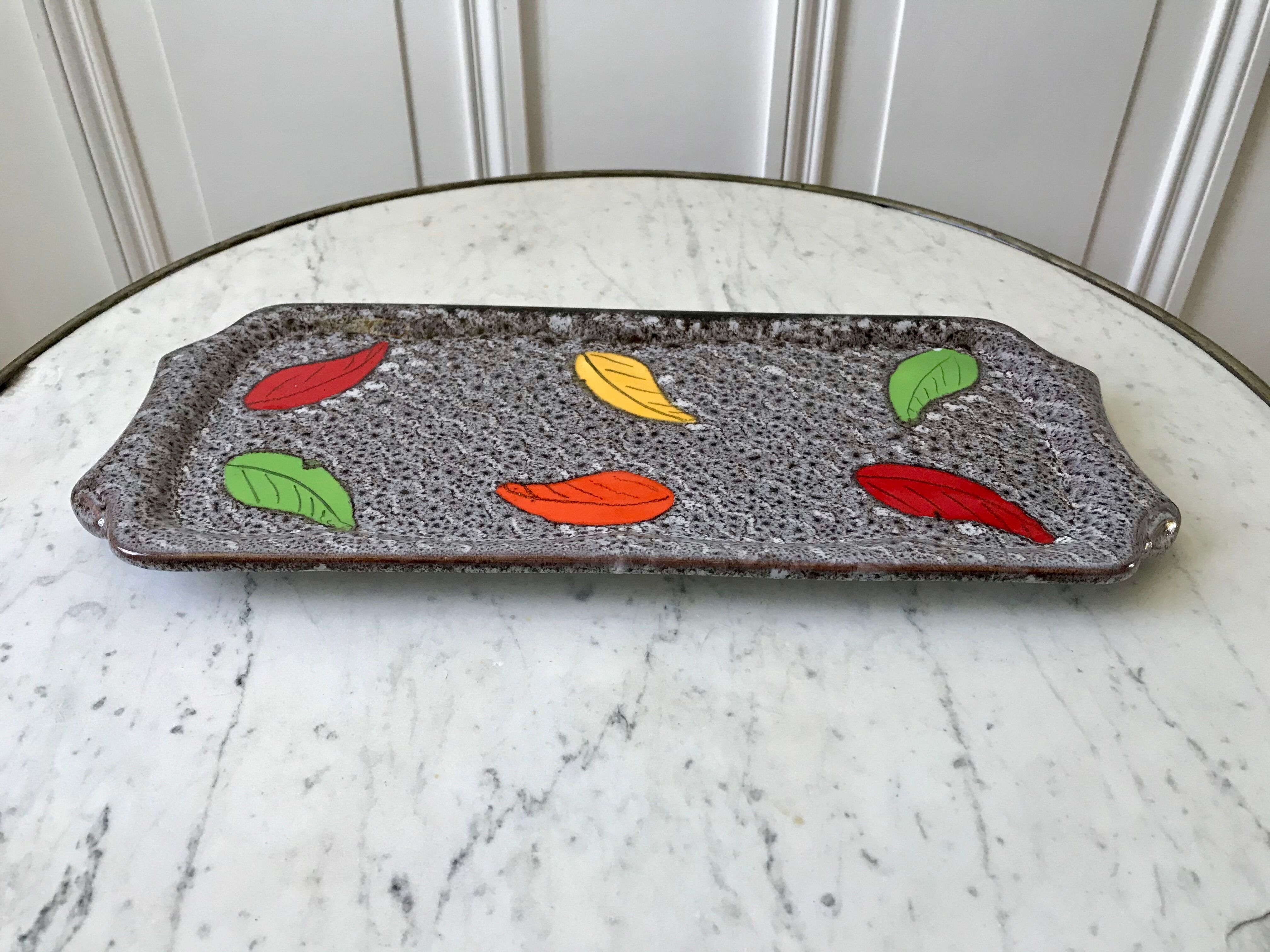 Ceramic cake dish fat lava 70s