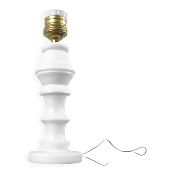 Vintage lamp base in white marble