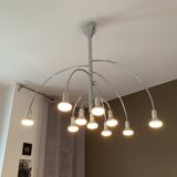 10-branched chandelier by Max Bill for Temde 1960