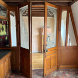 Pair of engraved glass doors