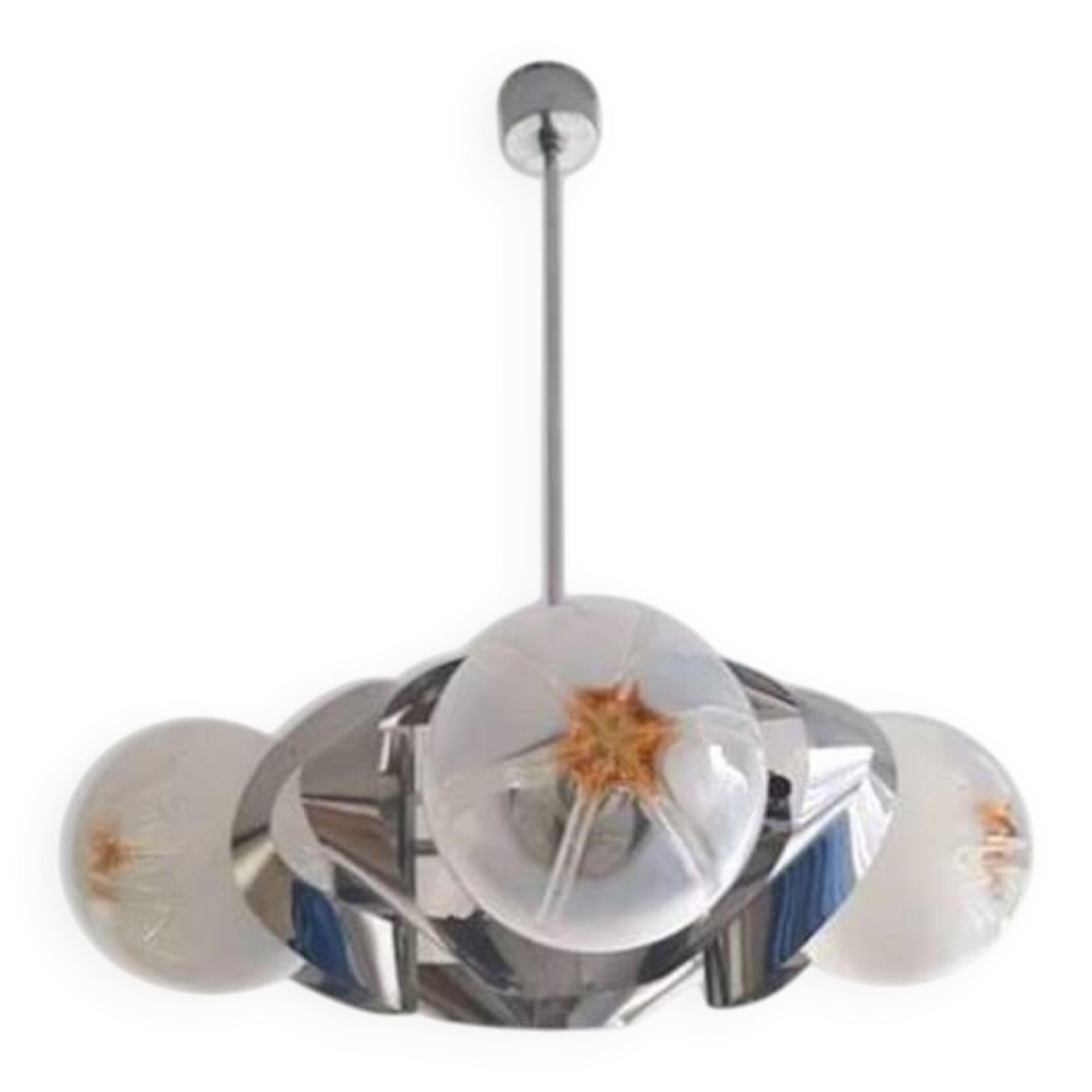 Mazzega Murano Space Age Chandelier 70s