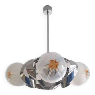 Mazzega Murano Space Age Chandelier 70s