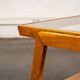 Glass and wood side table