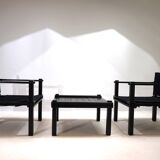 Bofinger set of 2 Farmer lounge chairs with table by Gerd Lange, 1960